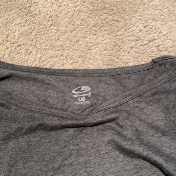Women’s Champion Gray Top 3/4 length arms Semi Fitted Large NWT - Picture 2 of 7